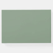 シンプルユーカリ水の色の緑結婚色 ゲストブック (裏面)