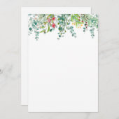 シンプルユーカリ空白の結婚ス 招待状 (正面/裏面)