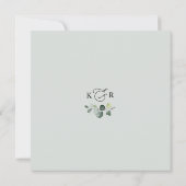 シンプルユーカリ結婚グリーンズスクエア 招待状 (裏面)