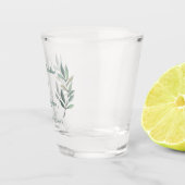 シンプルユーカリ結婚ー葉単版植物学 ショットグラス (右)