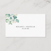 シンプルユーカリ結婚式RSVPオンラインエンクロージャ エンクロージャーカード (裏面)