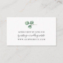 シンプルユーカリ結婚式RSVPオンラインエンクロージャ エンクロージャーカード