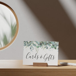 シンプルユーカリ緑の結婚式カードとギフト ポスター