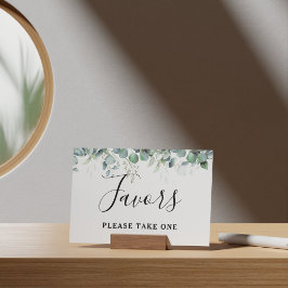 シンプルユーカリ緑の結婚式パーティーの好意 ポスター