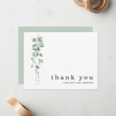 シンプルユーカリ聖人の名結婚前に感謝 ノートカード (正面/裏面インサイチュ)