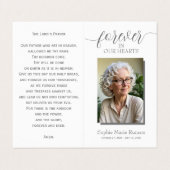 シンプルユーカリ葬儀記念祈りの言葉カード 名刺 (外部フラット)