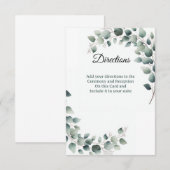 シンプルユーカリ ウェディング案内同封カード サンキューカード (正面/裏面)