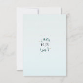 シンプルユ葉ーカリカリと書道結婚の セーブザデート (裏面)