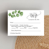 シンプルユ離れーカリウエディングRSVPカード 招待状