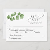 シンプルユ離れーカリウエディングRSVPカード 招待状 (正面)