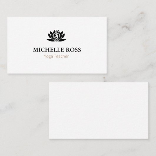 シンプルヨガ 名刺 (正面/裏面)