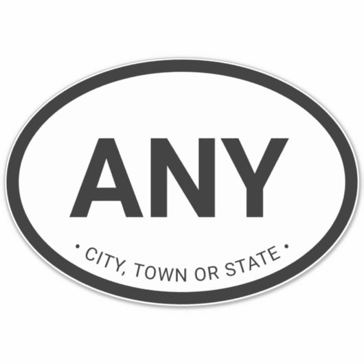 シンプルヨーロモダンッパスタイルカスタムカントリーシティ シール (正面)