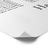 シンプルライトクリーム結婚式レセプション座席表 ポスター (角)