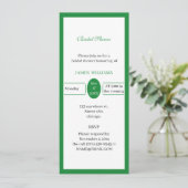 シンプルライトグリーンパーソナライズされたブライダルシャワー 招待状 (スタンド正面)