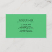 シンプルライトグリーン 名刺 (裏面)