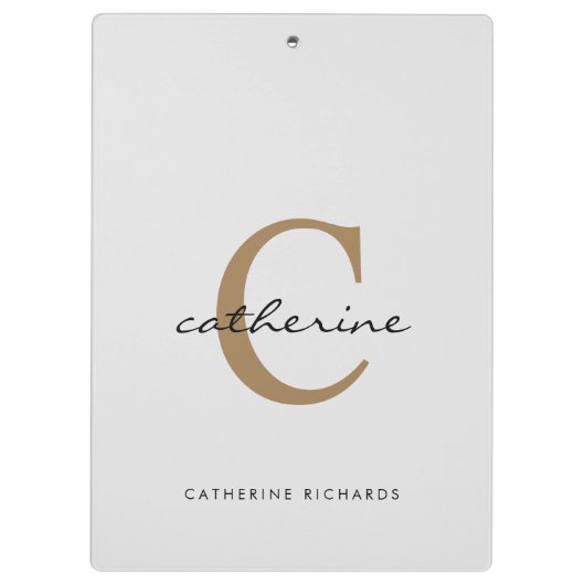 シンプルライトグレイカスタム クリップボード (裏面)