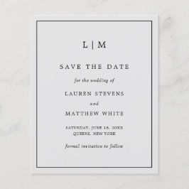 シンプルライトグレーの予算結婚式の日付を保存