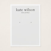 シンプルライトグレーイヤリングディスプレイカード (正面)