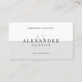 シンプルライトグレーモノグラムプロフェッショナル 名刺 (正面)