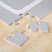 シンプルライトグレーモノグラム ジグソーパズル (側面)