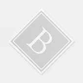 シンプルライトグレーモノグラム スタンダードランチョンナプキン (角)