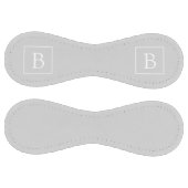 シンプルライトグレーモノグラム ソフトボール (パネル)