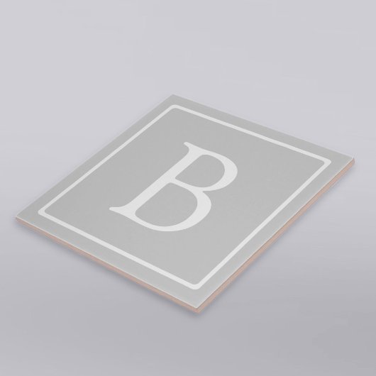 シンプルライトグレーモノグラム タイル