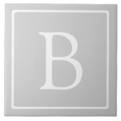 シンプルライトグレーモノグラム タイル (正面)