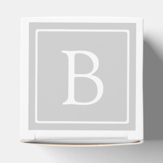 シンプルライトグレーモノグラム フェイバーボックス (上部)