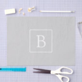 シンプルライトグレーモノグラム 薄葉紙 (クラフト)