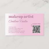 シンプルライトコットンキャンディピンクホワイト書道 名刺 (裏面)