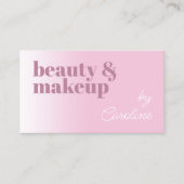 シンプルライトコットンキャンディピンクホワイト書道 名刺 (正面)