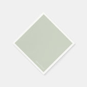 シンプルライトセージ白文字IIの結婚カクテル スタンダードカクテルナプキン (角)