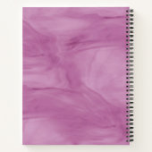 シンプルライトパープル細かい大理石モノグラモダンム ノートブック (裏面)