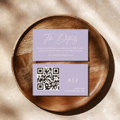 シンプルライトパープル結婚詳細 エンクロージャーカード