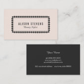 シンプルライトピンクメイクアップアーティスト美しいサロン 名刺 (正面/裏面)