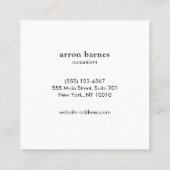 シンプルライトピンクモダンプロフェッショナルミニマル スクエア名刺 (裏面)