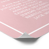 シンプルライトピンクモノグラムエレガントな結婚式 ポスター (角)