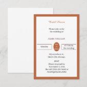 シンプルライトブラウンブライダルシャワー 招待状 (正面/裏面)