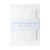 シンプルライトブルークラシックミニマ結婚リスト 招待状ベリーバンド (正面例)