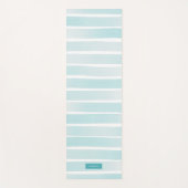 シンプルライトブルーストライプパーソナライズされたかわいらし ヨガマット (正面)