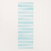 シンプルライトブルーストライプパーソナライズされたかわいらし ヨガマット (裏面)