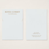 シンプルライトブルーネックレス表示カード (正面&裏面)