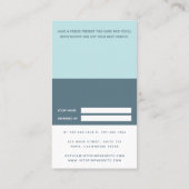 シンプルライトブルー幾何モダン図形 紹介カード (裏面)