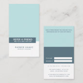 シンプルライトブルー幾何モダン図形 紹介カード (正面/裏面)