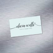 シンプルライトブルー手書き台本B マグネット名刺 (インサイチュ)