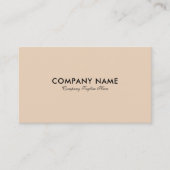 シンプルライトベージュ 名刺 (正面)