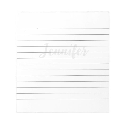 シンプルライニング名前をカスタムする ノートパッド (正面)