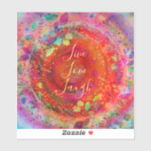 シンプルライブ笑い愛のかわいらしフローラ赤 シール (シート)