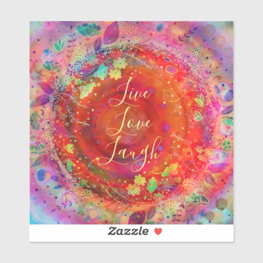 シンプルライブ笑い愛のかわいらしフローラ赤 シール (シート)